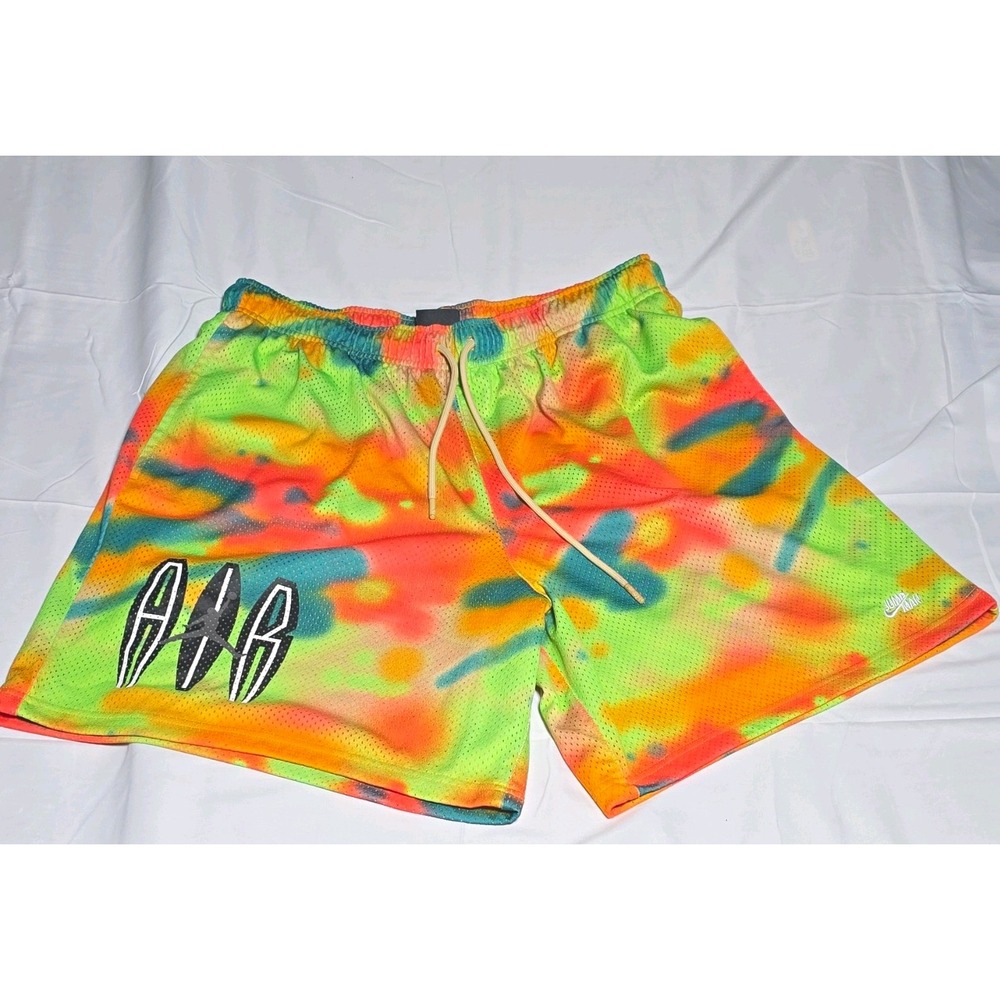Jordan Jumpman Tie-Dye Mesh Athletic Shorts Drawstring 5" Inseam Pockets